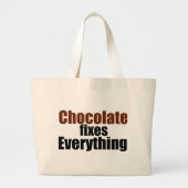 Chocolade repareert alles grote tote bag (Voorkant)