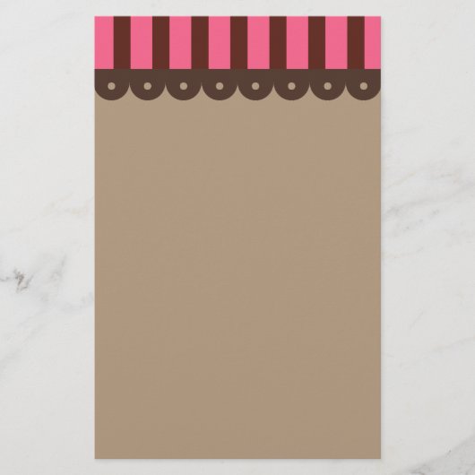 Chocolade Retro Kantoorartikelen Briefpapier (Voorkant)