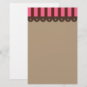 Chocolade Retro Kantoorartikelen Briefpapier (Voorkant / Achterkant)