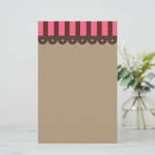 Chocolade Retro Kantoorartikelen Briefpapier (Staand voorkant)