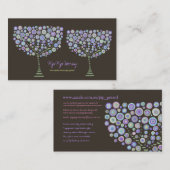 Chocolade Retro Trees Zazzle Business Profile Card Visitekaartje (Voorkant / Achterkant)