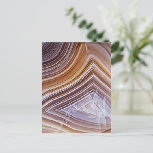 Chocolade Ribbons Agate Briefkaart (Staand voorkant)