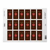 Chocolade & rode boekplaatjes etiket (Full Sheet)