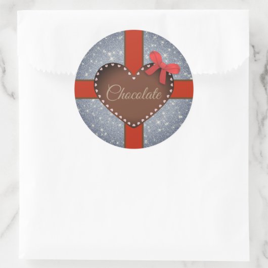 Chocolade Ronde Sticker (Tas)