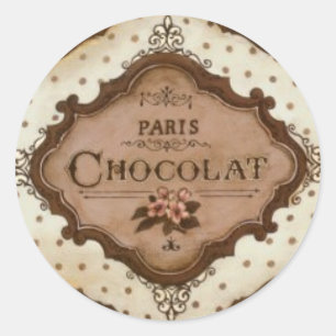 chocolade ronde sticker