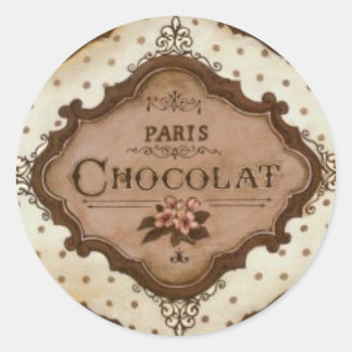 chocolade ronde sticker
