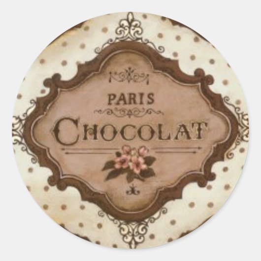 chocolade ronde sticker (Voorkant)