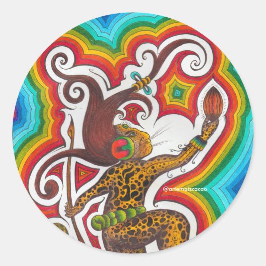 Chocolade Ronde Sticker (Voorkant)