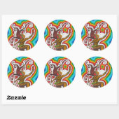 Chocolade Ronde Sticker (Vel)