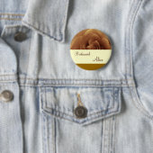 Chocolade Roos en Cream Wedding Bridesmaid Button (In situ)