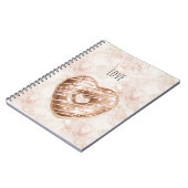 Chocolade Roze Hart Koekje Notitieboek (Linkerzijde)