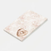 Chocolade Roze Hart Koekje Post-it® Notes (Schuin)
