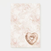 Chocolade Roze Hart Koekje Post-it® Notes (Voorkant)