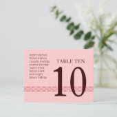 CHOCOLADE & ROZE Tafelnummer Kaart Receptie (Staand voorkant)