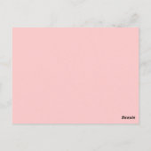 CHOCOLADE & ROZE Tafelnummer Kaart Receptie (Achterkant)