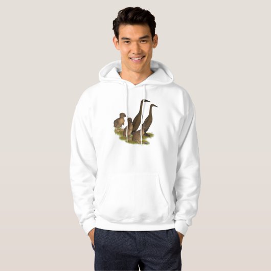 Chocolade Runner Duck Family Hoodie (Voorkant volledig)