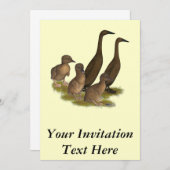 Chocolade Runner Duck Family Kaart (Voorkant / Achterkant)