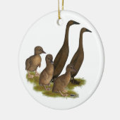 Chocolade Runner Duck Family Keramisch Ornament (Links)