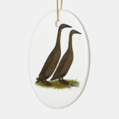 Chocolade Runner Ducks Keramisch Ornament (Links)