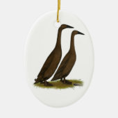 Chocolade Runner Ducks Keramisch Ornament (Voorkant)