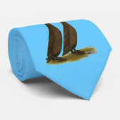 Chocolade Runner Ducks Stropdas (Opgerold)