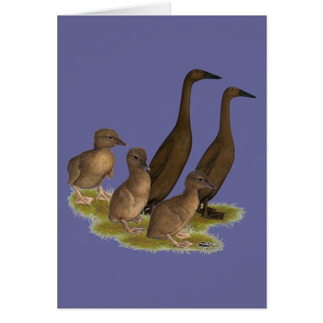 Chocolade Runner Eend Familie (Voorkant)