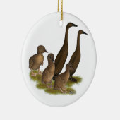 Chocolade Runner Eend Familie Keramisch Ornament (Rechts)