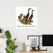 Chocolade Runner Eend Familie Poster (Thuiskantoor)