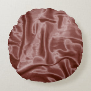 Chocolade Satin-Round-Sierkussen Rond Kussen