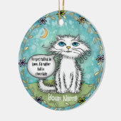 Chocolade Scraggles Kat Keramisch Ornament (Links)