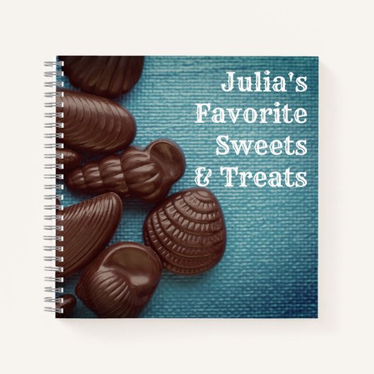 Chocolade Seashells Blank Desserts Recipe Book Notitieboek (Voorkant)