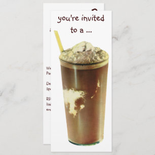  Chocolade Shake Birthday Party Invitation Kaart