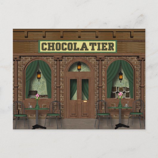 Chocolade Shop Briefkaart (Voorkant)