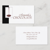 Chocolade Shop Chocolatier Zwart Wit Snoepjes Kaar Visitekaartje (Voorkant / Achterkant)