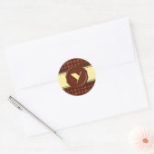 Chocolade Shop Monogram - Red Brown Pset - Y Ronde Sticker (Envelop)