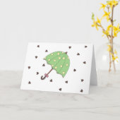 Chocolade Showers Snoep Raindrops Umbrella Parasol Kaart (Gele Bloem)