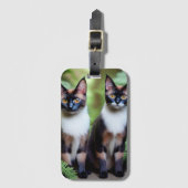 Chocolade Siamese Cat Twins, Bagagelabel (Voorkant (verticaal))