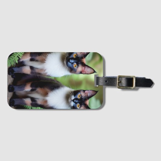 Chocolade Siamese Cat Twins, Bagagelabel (Voorkant (horizontaal))