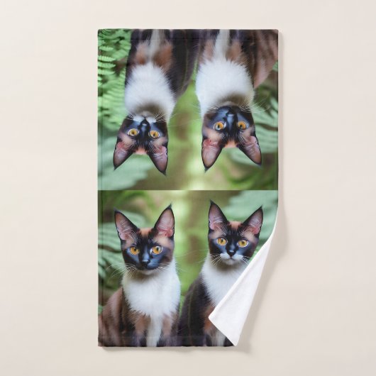 Chocolade Siamese Cat Twins, Handdoek (Handdoek)