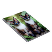 Chocolade Siamese Cat Twins, Notitieboek (Rechterzijde)