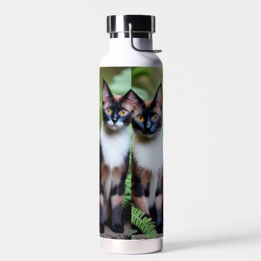 Chocolade Siamese Cat Twins Waterfles (Links)