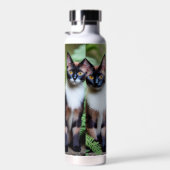 Chocolade Siamese Cat Twins Waterfles (Rechts)