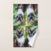 Chocolade Siamese Kat Twins, keukenset Bad Handdoek (Handdoek)