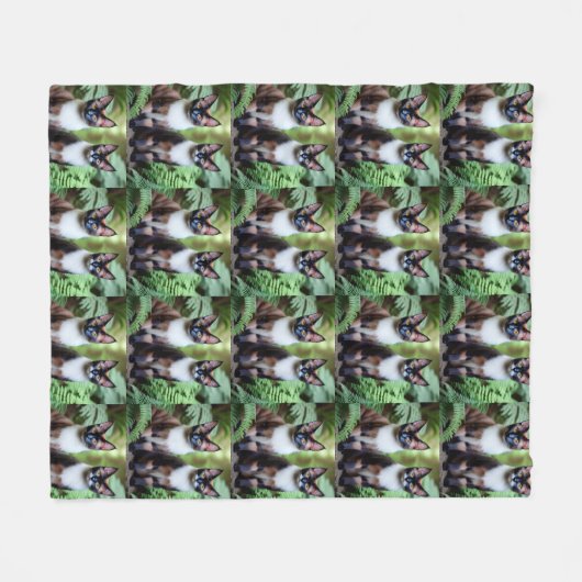 Chocolade Siamese kat Twins, Medium Fleece Blanket (Voorkant (Horizontaal))