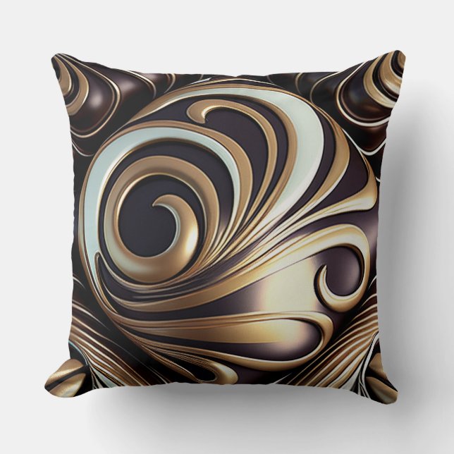 Chocolade Silver Decorative Pillow Kussen (Voorkant)