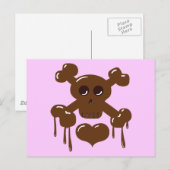 Chocolade Skull en Crossbones Briefkaart (Voorkant / Achterkant)