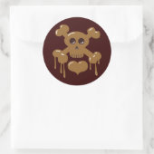 Chocolade Skull en Crossbones Ronde Sticker (Tas)