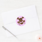 Chocolade Skull en Crossbones Ronde Sticker (Envelop)