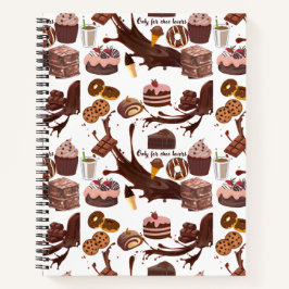 Chocolade smaak snoep en desserts Patroon Notitieboek