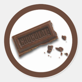 Chocolade smaakcirkel sticker labels